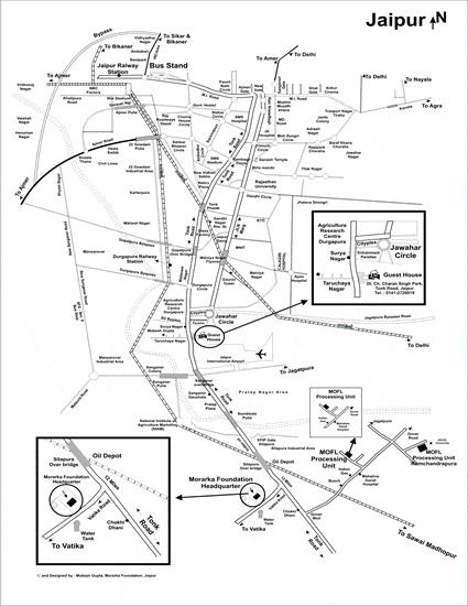 Location Map of Morarka Foundation